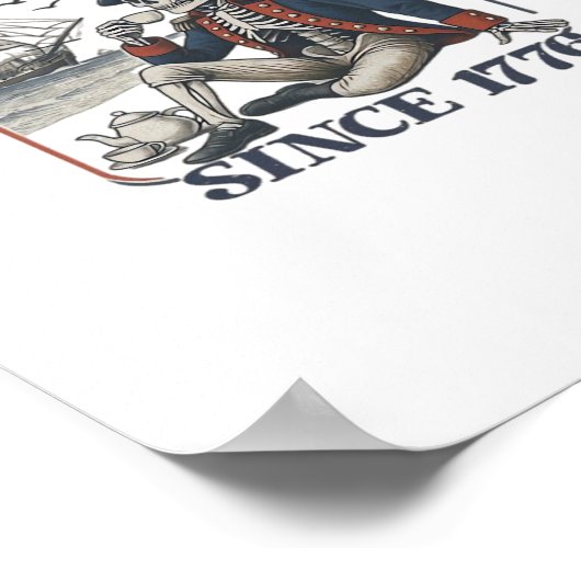 Retro No Kings Since 1776 Rejecting Kings Classic ポスター (角)