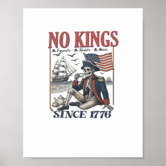 Retro No Kings Since 1776 Rejecting Kings Classic  ポスター