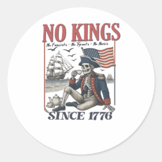 Retro No Kings Since 1776 Rejecting Kings Classic  ラウンドシール