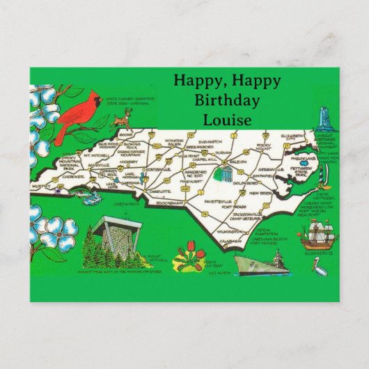 Retro North Carolina Occasion Postcard ポストカード (正面)