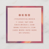 Retro Nostalgic Camera Photographer Vintage Sunset スクエア名刺 (裏面)