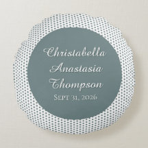 Retro Nostalgic Green Polka Dot Birth Stats