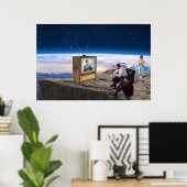 Retro Nuclear Family Poster: Mid-Century Space Art ポスター (ホームオフィス)