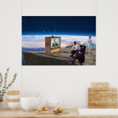 Retro Nuclear Family Poster: Mid-Century Space Art ポスター (キッチン)