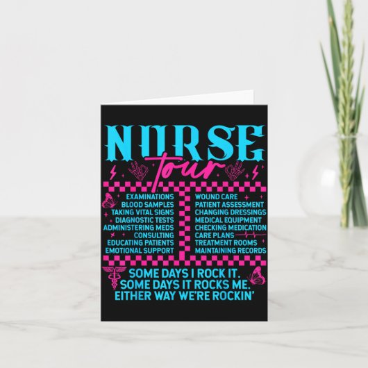 Retro Nurse Nurse Week Men Women Nurse  カード (正面)