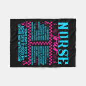 Retro Nurse Nurse Week Men Women Nurse  フリースブランケット (正面(横))
