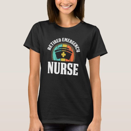 Retro Nursing Retired Caretaker Vintage Emergency Tシャツ (正面)