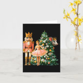Retro Nutcracker Ballet Nk Christmas Xmas Vibes Wo カード (黄色い花)
