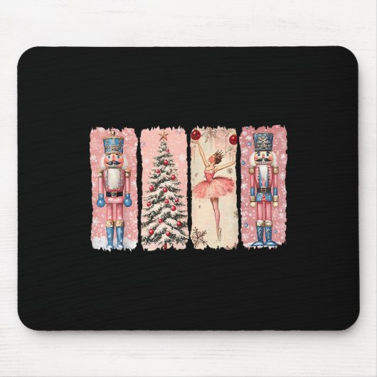 Retro Nutcracker Ballet Nk Christmas Xmas Vibes Wo マウスパッド (正面)