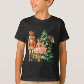 Retro Nutcracker Ballet Nk Christmas Xmas Vibes Wo Tシャツ (正面)