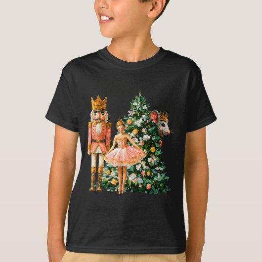 Retro Nutcracker Ballet Nk Christmas Xmas Vibes Wo Tシャツ (正面)