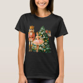 Retro Nutcracker Ballet Nk Christmas Xmas Vibes Wo Tシャツ (正面)