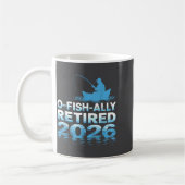 Retro O-fish-ally Retired 2026 Fisherman Fishing R コーヒーマグカップ (左)