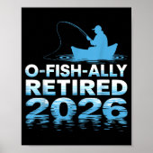 Retro O-fish-ally Retired 2026 Fisherman Fishing R ポスター (正面)
