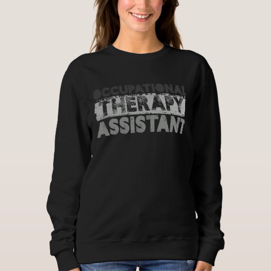 Retro Occupational Therapy Assistant Healthcare Th スウェットシャツ (正面)