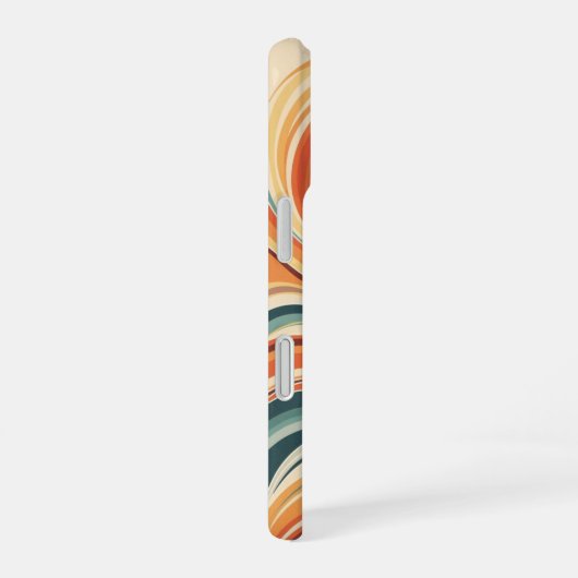 Retro Ocean Currents iPhone 16ケース (右側面)