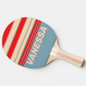 Retro Ocean Horizon Striping with Name 卓球ラケット (横)