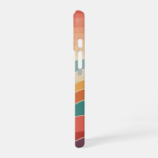 Retro Ocean Layers iPhone 16ケース (左側面)