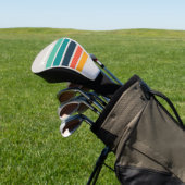 Retro Ocean Rainbow Across Striping with Name ゴルフヘッドカバー (インサイチュ)