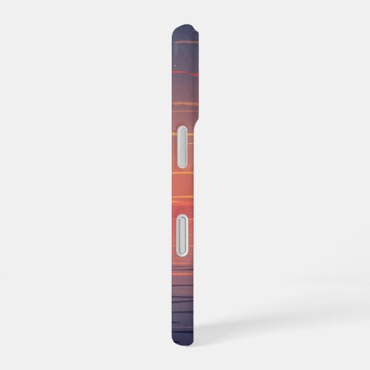 Retro Ocean Sunset iPhone 16ケース (右側面)