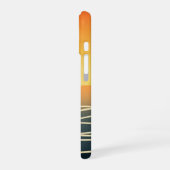 Retro Ocean Sunset Waves iPhone 16ケース (左側面)