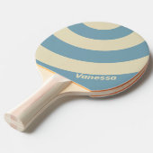 Retro Ocean Three Circle Stripe with Name 卓球ラケット (正面アングル)