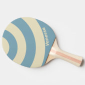 Retro Ocean Three Circle Stripe with Name 卓球ラケット (横)