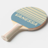 Retro Ocean Three Horizon Striping with Name 卓球ラケット (正面アングル)