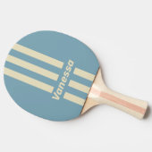 Retro Ocean Three Pin Stripes with Name 卓球ラケット (横)