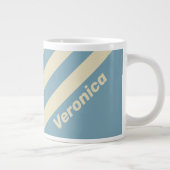 Retro Ocean Three Stripes with Name ジャンボコーヒーマグカップ (右)