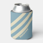 Retro Ocean Three Stripes with Name 缶クーラー (缶正面)