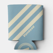 Retro Ocean Three Stripes with Name 缶クーラー (裏面)