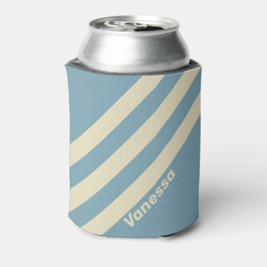 Retro Ocean Three Stripes with Name 缶クーラー (缶裏面)