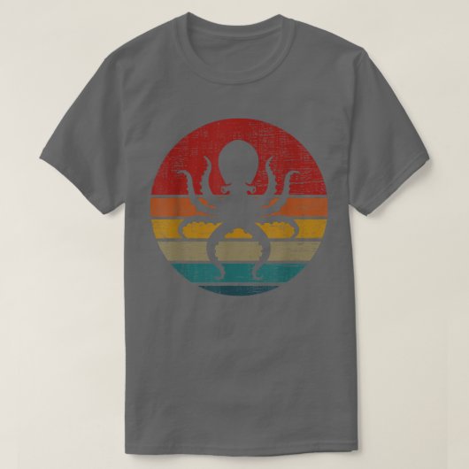 Retro Octopus Vintage Octopus Lovers Tシャツ (デザイン正面)