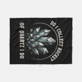 Retro Of Quartz I Do Rock Collector Geode Hunter G フリースブランケット (正面(横))