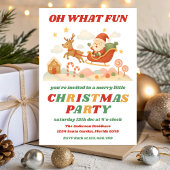 Retro Oh What Fun Editable Christmas Party 招待状
