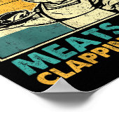 Retro Old Row Smoking Meats And Clapping Cheeks Fu ポスター (角)