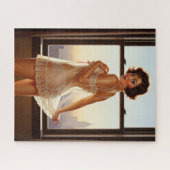 Retro Old School Pin-up Girl  ジグソーパズル (横)