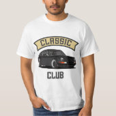 Retro Oldschool Tuning & Gaming Oldtimer Enthusias Tシャツ (正面)