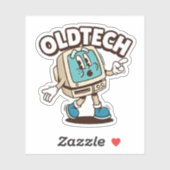 Retro OldTech Cartoon Computer Sticker シール (シート)