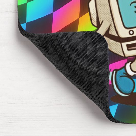 Retro OldTech Psychedelic Mousepad マウスパッド (コーナー)