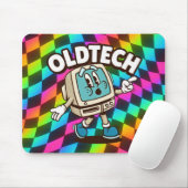 Retro OldTech Psychedelic Mousepad マウスパッド (マウス)