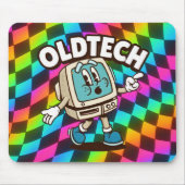 Retro OldTech Psychedelic Mousepad マウスパッド (正面)