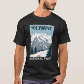 Retro Olympic National Park Mountain Camping Souve Tシャツ (正面)