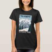 Retro Olympic National Park Mountain Camping Souve Tシャツ (正面)