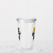 Retro One Happy Dude Smile Face Boy 1st Birthday アクリルタンブラー (右)