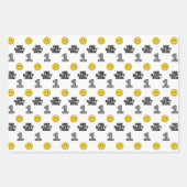 Retro One Happy Dude Smile Face Boy 1st Birthday ラッピングペーパーシート (正面2)