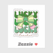 Retro One Lucky Teacher with Coquette Pencil Bow シール (シート)