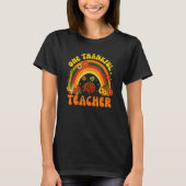 Retro One Thankful Teacher Thanksgiving Fall Mens  Tシャツ (正面)
