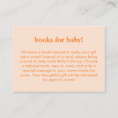 Retro Orange Abstract Check Custom Books for Baby エンクロージャーカード (正面)